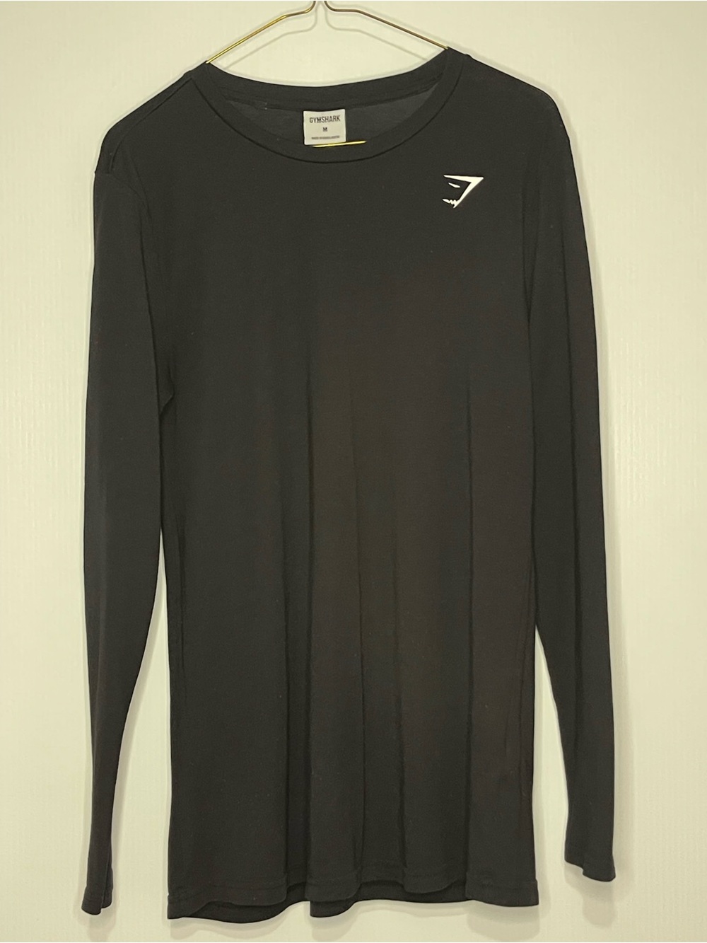 Gymshark Black Long Sleeve Training Tee with Small Logo